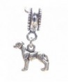 Great Dane Smaller Sterling Silver Dangle Dog Charms - C6114436LNL