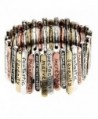 PammyJ Multi Tone Inspirational Words Stretch Bracelet -- Marvelous Incredible Spectacular - CB11GEY2GI7