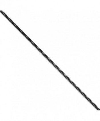 CHISEL Stainless Steel Polished Black IP-plated 2.25mm Round Curb Chain Necklace - CK12DJSMBKX