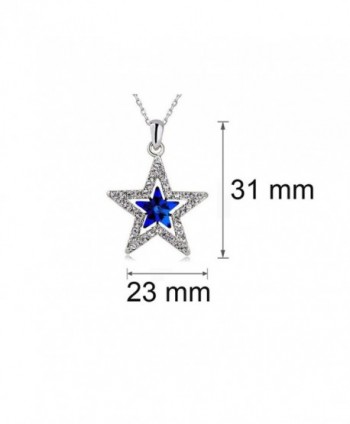 MUZHE Five point Necklace Sapphire Christmas