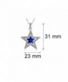 MUZHE Five point Necklace Sapphire Christmas