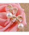 Grace Jun Bowknot Earrings Piercing in Women's Clip-Ons Earrings