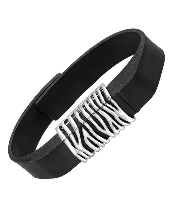 Befitting Zebra Print Fitness Band Accessory in Stainless Steel Charm - C212LC73BMF