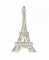 Faship Gorgeous Clear Crystal Paris Eiffel Tower Pin Brooch - C911S51HRQX