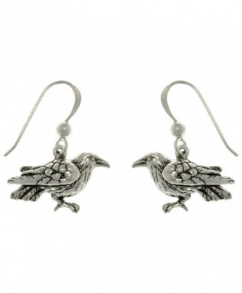 The Black Raven Sterling Silver Dark Birds of Beauty Hook Earrings - CW111MC9VXJ