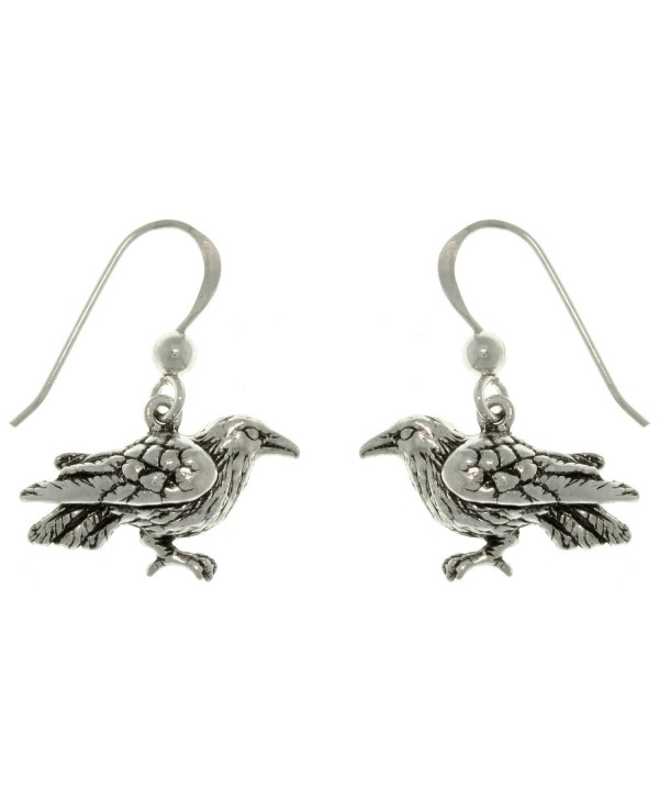 The Black Raven Sterling Silver Dark Birds of Beauty Hook Earrings - CW111MC9VXJ