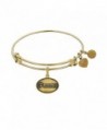 Angelica Collection Brass with Yellow Finish U.S. Marine Corps Expandable Bangle - C411Q7USU1P
