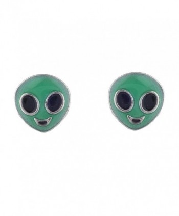 Lux Accessories Alien Galaxy Earrings