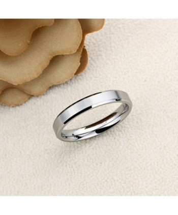 Titanium Comfort Wedding Beveled Brushed in Women's Wedding & Engagement Rings