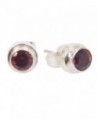 NOVICA Garnet Sterling Earrings Simplicity in Women's Stud Earrings