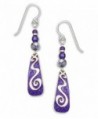 Adajio By Sienna Sky Purple Silver-tone Squiggle Overlay Earrings 7229 - CD11BM73BIZ