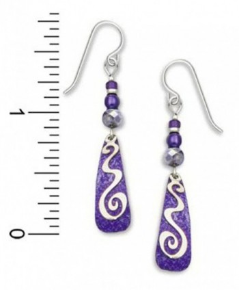 Adajio Silver tone Squiggle Earrings 7229 in Women's Drop & Dangle Earrings