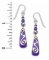 Adajio Silver tone Squiggle Earrings 7229 in Women's Drop & Dangle Earrings