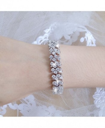 EVER FAITH Zirconia Bracelet Silver Tone in Women's Tennis Bracelets