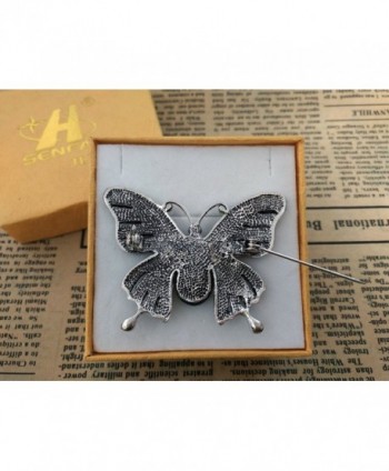 SENFAI Painted Colorful Butterfly Crystal in Women's Brooches & Pins