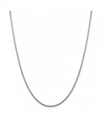 925 Sterling Silver 1.7mm Round Diamond-Cut Fancy Box Chain Necklace 16" - 30" - CT11E875C8D