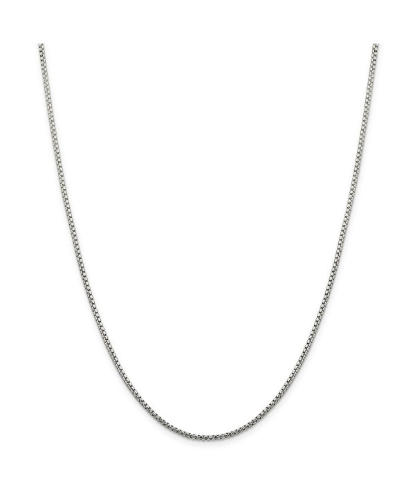 925 Sterling Silver 1.7mm Round Diamond-Cut Fancy Box Chain Necklace 16" - 30" - CT11E875C8D