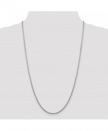 Sterling Silver 1 7mm Diamond Cut Necklace in Women's Chain Necklaces