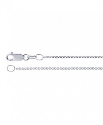 1.2mm Sterling Silver Box Chain Necklace - CM17YE42HT8