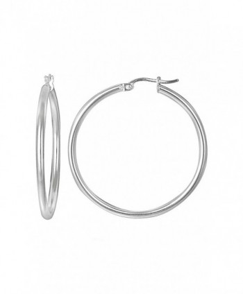 Sterling Forever - Sterling Silver 38mm Hoop Earrings - CF1874EODT0