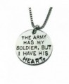 Art Attack Silvertone Army Has My Soldier I Have His Heart Love & War Military Armed Services Pendant Necklace - CS12I3KX967