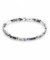 Greek Key Labyrinth Abalone Shell Inlay .925 Sterling Silver Link Bracelet - CA12KT56QLJ