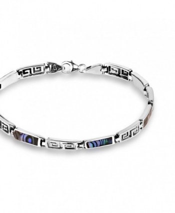 Labyrinth Abalone Sterling Silver Bracelet in Women's Link Bracelets