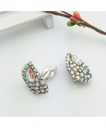 SELOVO Austrian Teardrop Earrings Iridescent in Women's Stud Earrings