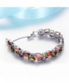 Sinlifu Silver Bracelet Multicolor Zirconia in Women's Link Bracelets