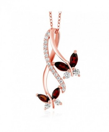 Marquise Butterfly Infinity Pendant Necklace - CX12NTKJJRP