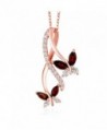 Marquise Butterfly Infinity Pendant Necklace - CX12NTKJJRP