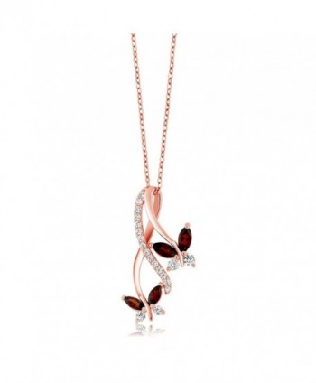 Marquise Butterfly Infinity Pendant Necklace