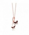 Marquise Butterfly Infinity Pendant Necklace