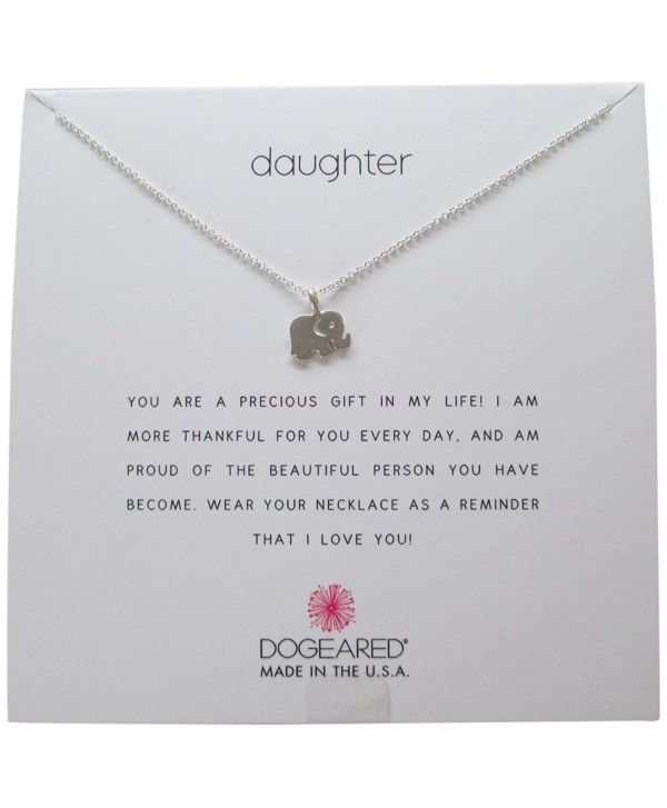 Dogeared Daughter Sterling Silver Elephant Reminder 16"-18" Boxed Necklace - CW11ZBES5CH