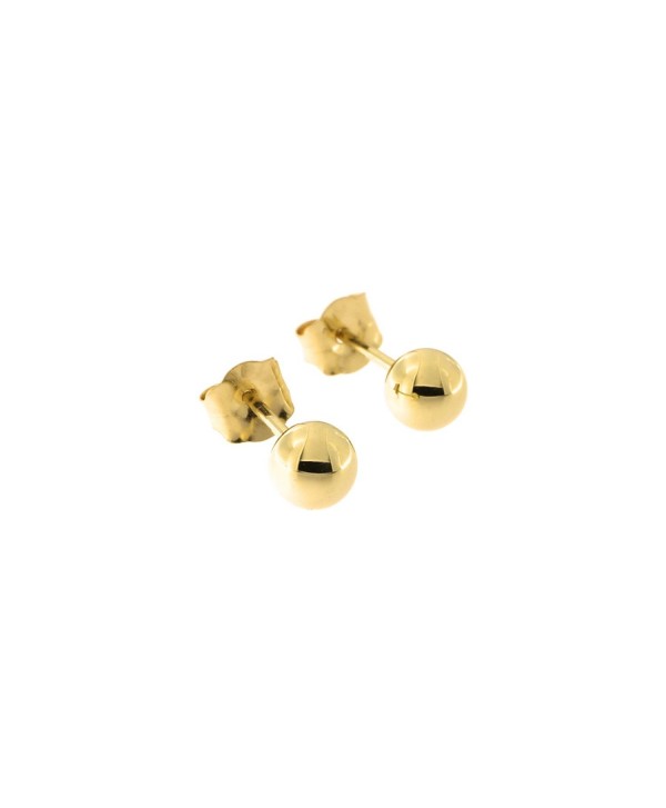 14k Yellow Gold Ball Stud Earrings- 4mm - CI11OBNQ3EL