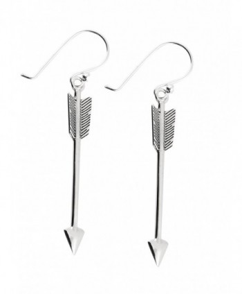 Sterling Silver Arrow Dangle Earrings- Arrows Archery - CO129UXHHJV