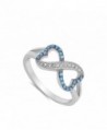 Infinity Simulated Sapphire Sterling Silver