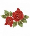 EVER FAITH 6 Inch Rose Flower Red Austrian Crystal Brooch - C011BGDLW77