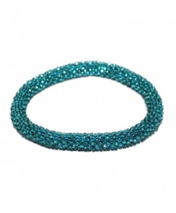 Crochet Glass Seed Bead Bracelet Roll on Bracelet Nepal Bracelet SB470 - CJ1290VHS3D
