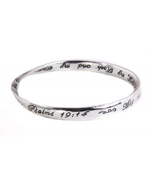 4030197 Psalm 19:14 Twisted Bangle Christian Scripture Religious Fashion Bracelet - CX119838SLF