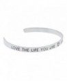 Polished Stainless Steel Inspirational Bracelet