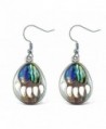 Liavy's Bear Paw Fashionable Earrings - Fish Hook - Abalone Paua Shell - Unique Gift and Souvenir - C31274V895R