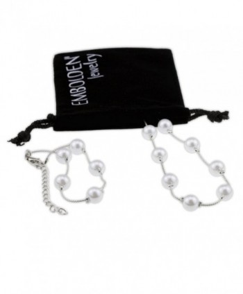 Imitation Pearl Jewelry set Necklace and Bracelet Accessories for Brides Bridesmaids for Mothers day - CV129Y4YWK3