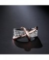 Dnswez Statement Ring Black Plated Crystals