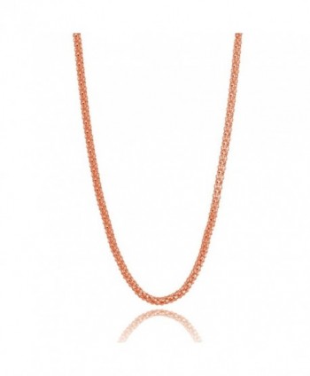 Sterling Silver 1.5mm Popcorn Chain Necklace- 20-30 Inches - rose-gold-flashed-silver - CE186EMRTT6