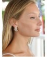 Mariell Plated Earrings Marquis Cut Clusters