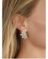 Mariell Plated Earrings Marquis Cut Clusters in Women's Clip-Ons Earrings