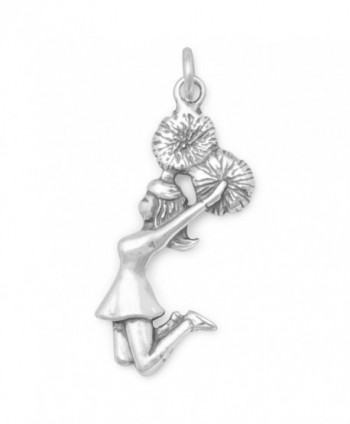 925 Sterling Silver Cheerleader Charm - C6111SBNVAR