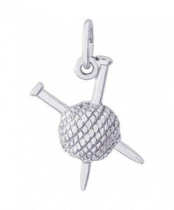 Rembrandt Sterling Silver 3-D Knitting Charm (7.5 x 20 mm) - CS12HRW06YP