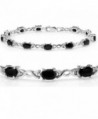 7ct tgw Sapphire Infinity Tennis Bracelet set in Sterling Silver ( 7 1/4 inches) - CI117979PYV